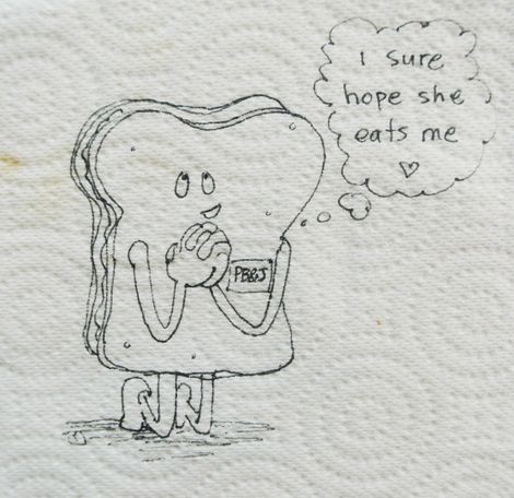 470x456 napkin fun draw a little something for your child's lunchbox - Napkin Drawing