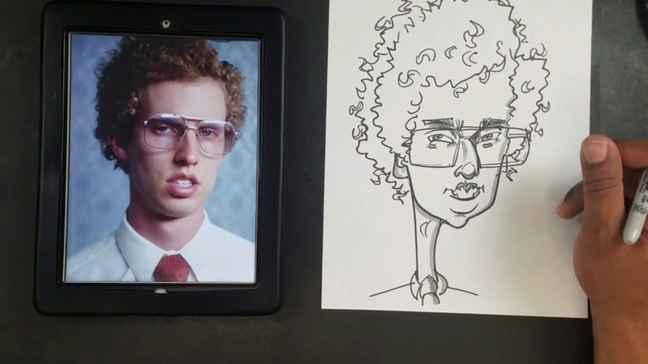 1280x720 how to draw a caricature of napoleon dynamite - Napoleon Drawing