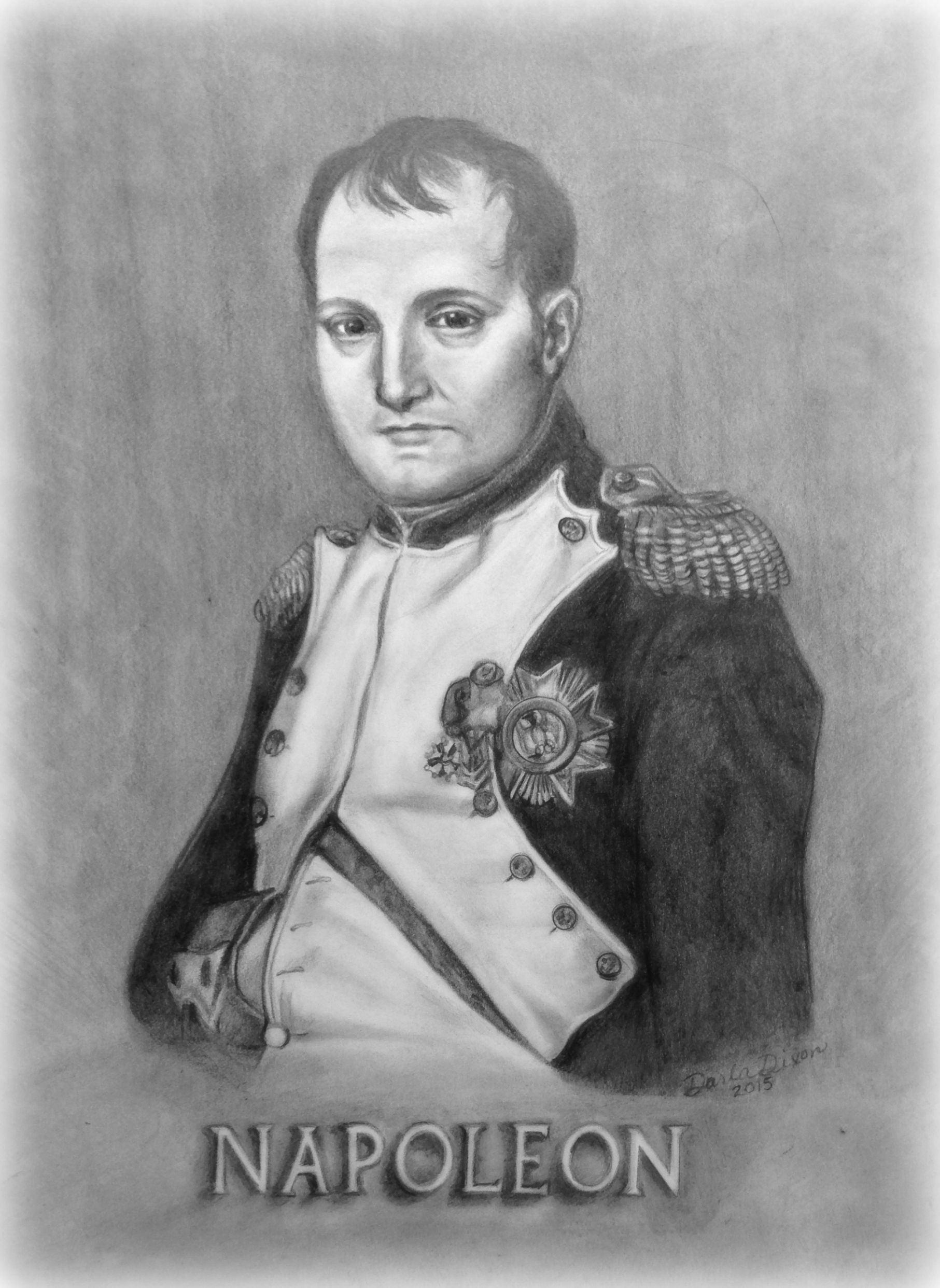 1813x2483 art pencil portrait drawing, pencil portrait - Napoleon Drawing