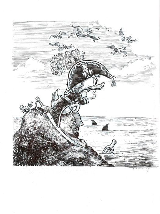 525x700 Donald Duck - Napoleon Drawing