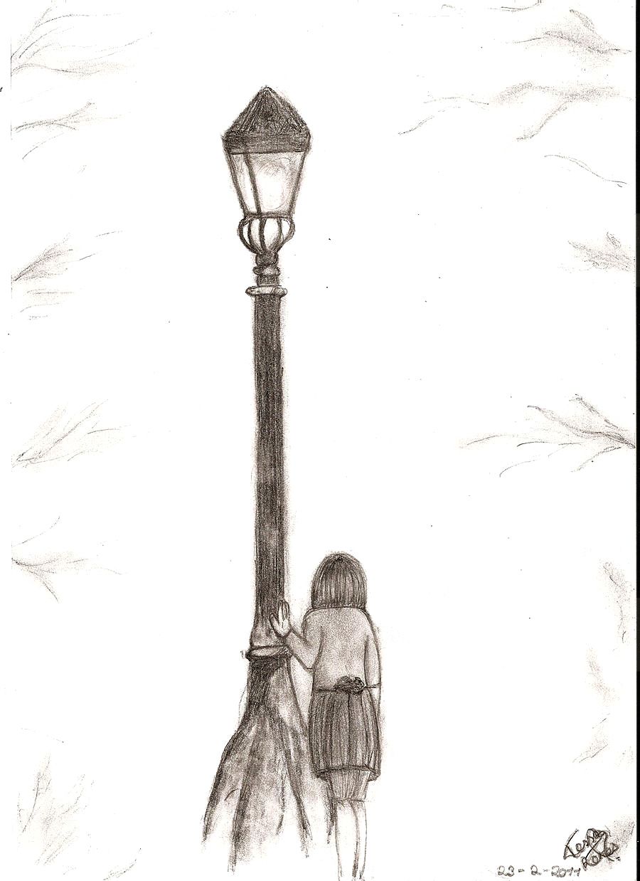 900x1238 Narnia Lamp Post Art - Narnia Drawings