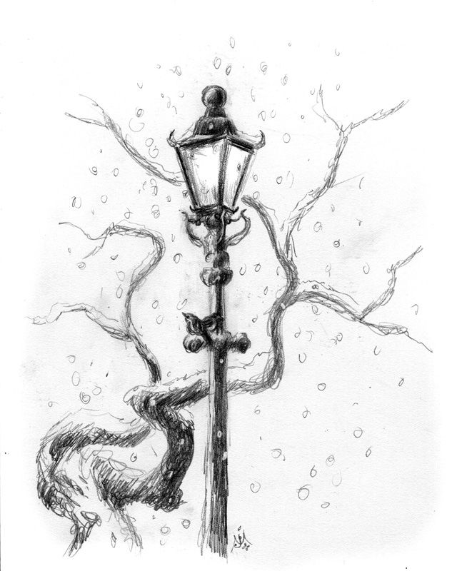 647x800 graphics in art sketches - Narnia Lamp Post Drawing