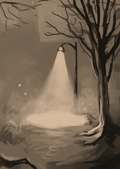 500x707 narnia lamp post via tumblr on we heart it - Narnia Lamp Post Drawing