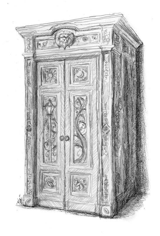 543x800 wardrobe - Narnia Wardrobe Drawing