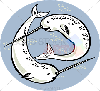 340x309 stock illustration of old fashioned cartoon drawing of narwhal - Narwhal Cartoon Drawing