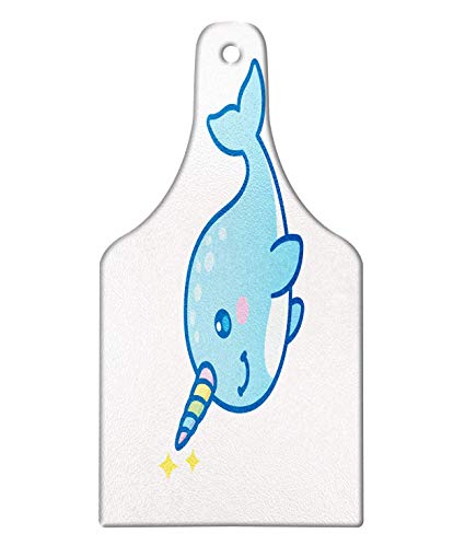 425x509 ambesonne narwhal cutting board, cartoon drawing style - Narwhal Cartoon Drawing