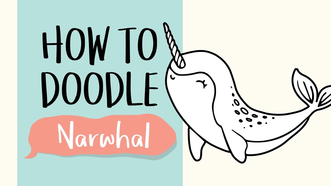 1280x720 how to draw a cute narwhal - Narwhal Drawing