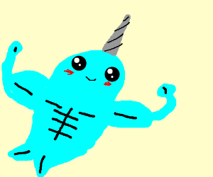 300x250 ripped kawaii narwhal drawing - Narwhal Drawing
