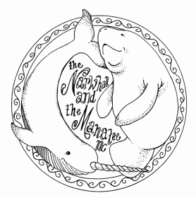278x280 the narwhal and the manatee, llc - Narwhal Line Drawing