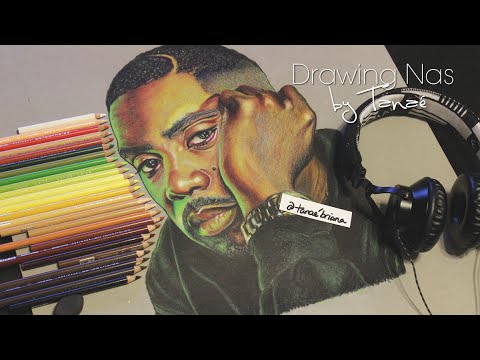 480x360 nas realistic prismacolor color pencil portrait - Nas Drawing