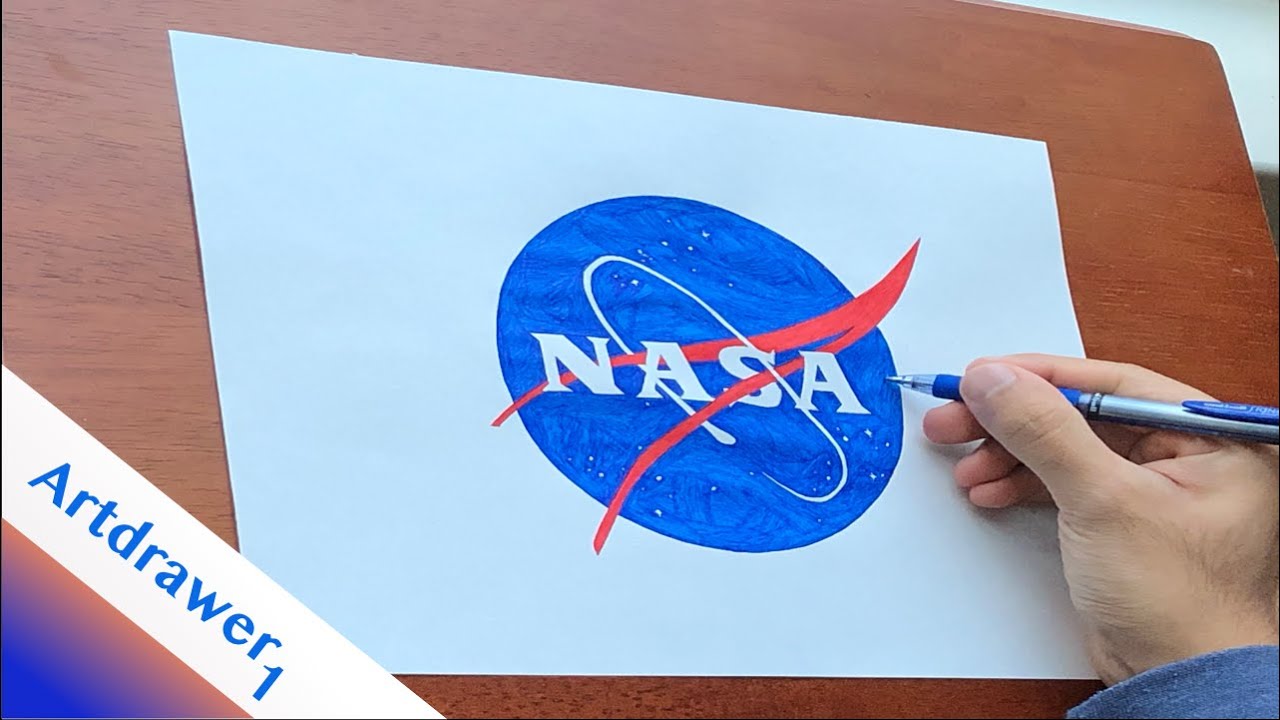1280x720 drawing the nasa logo - Nasa Drawing