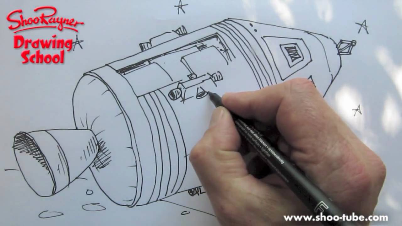 1280x720 how to draw a nasa apollo spacecraft - Nasa Drawing