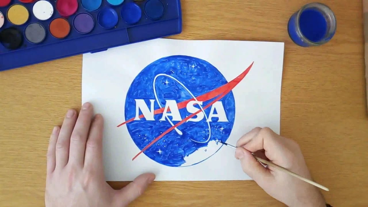 1280x720 how to draw the nasa logo - Nasa Drawing
