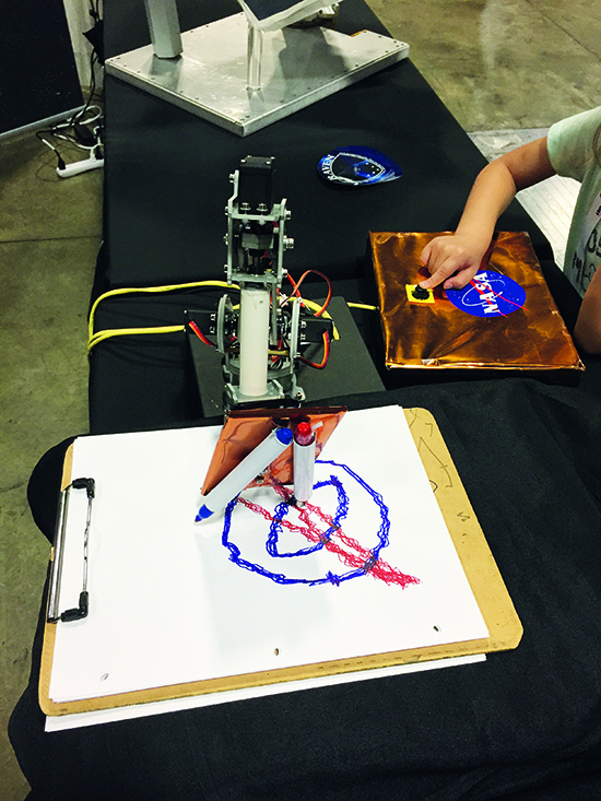 550x733 nasa robot artist draws shapes with raspberry pi - Nasa Drawing