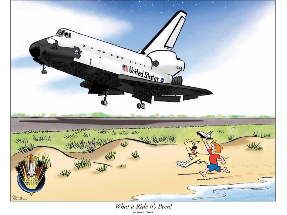 946x710 commemorative space shuttle cartoon created - Nasa Drawing