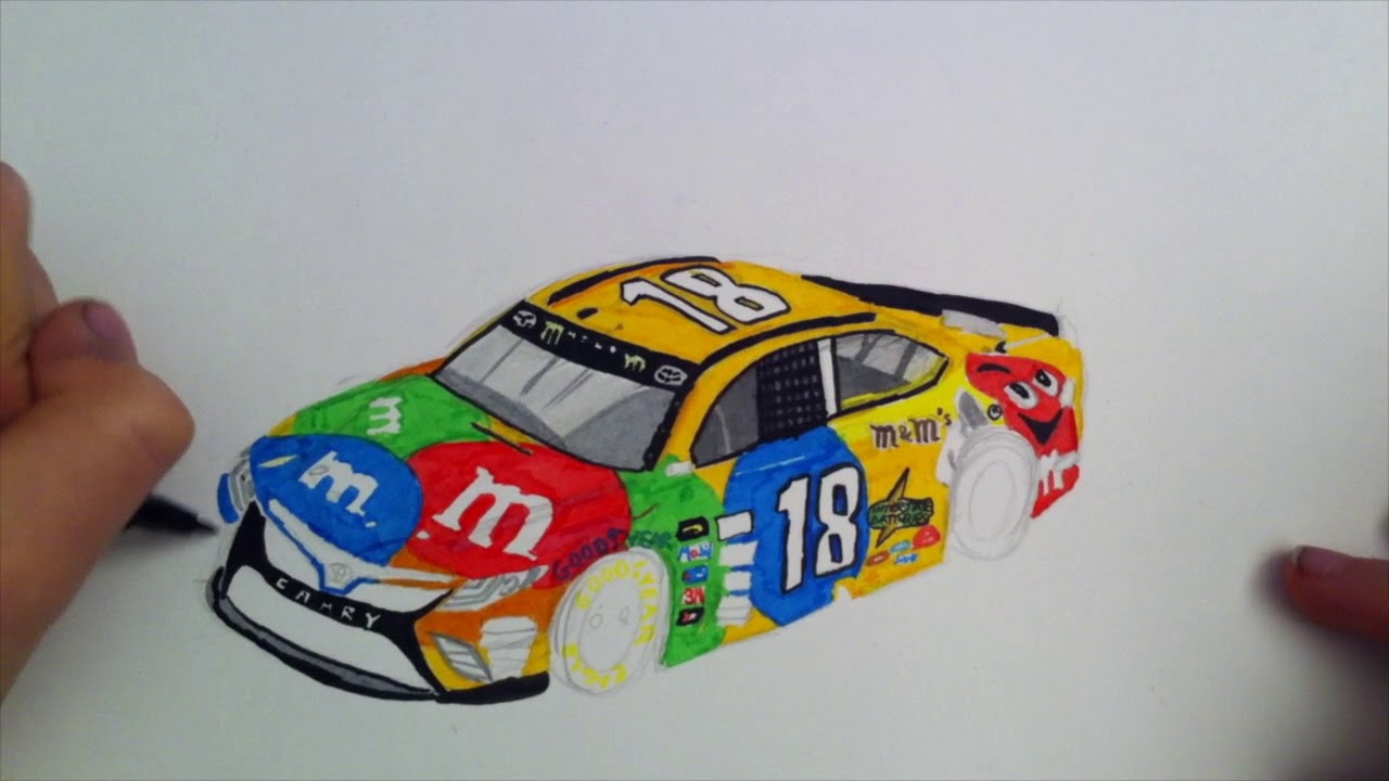 Nascar Car Drawing at PaintingValley.com | Explore collection of Nascar ...