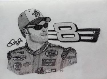 375x277 jr drawing - Nascar Drawing