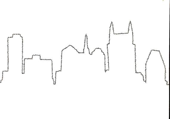 570x398 Nashville Skyline Word Art Etsy - Nashville Skyline Drawing