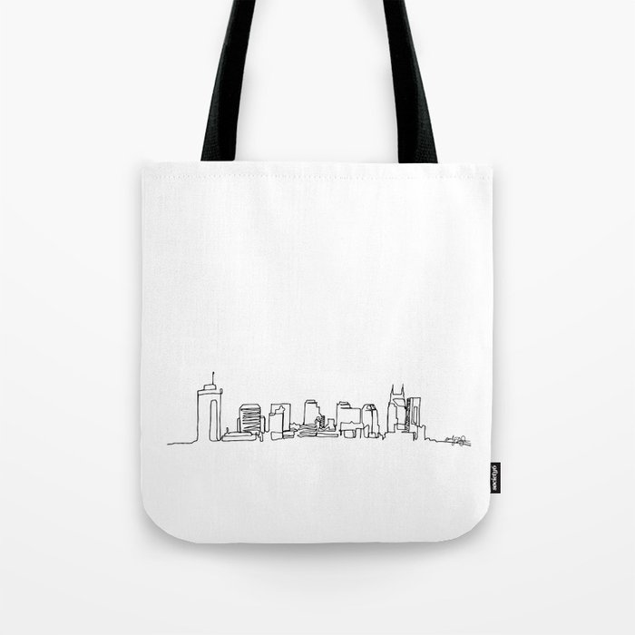 700x700 nashville skyline drawing tote bag - Nashville Skyline Drawing