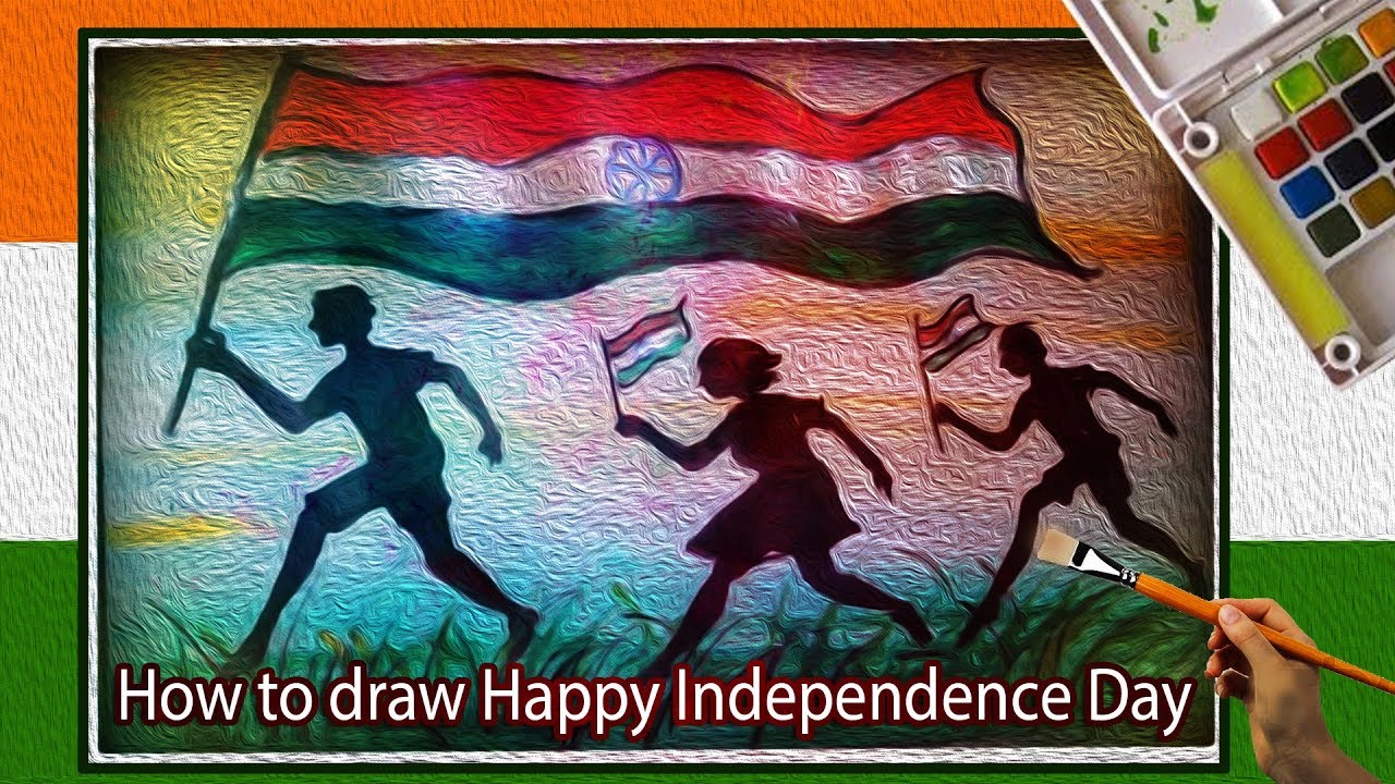 1280x720 how to draw happy independence day republic day india national - National Drawing