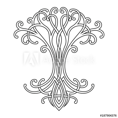 500x500 vector celtic national drawing of a tree of life - National Drawing