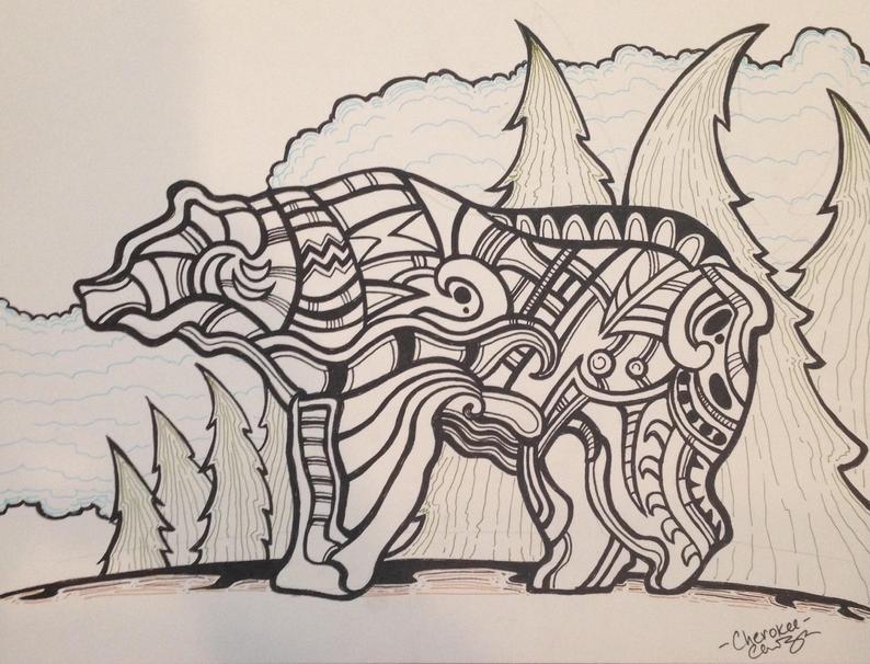 794x606 Native American Art Etsy - Native American Art Drawings