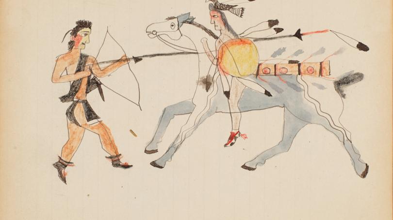 810x455 Native American Ledger Drawings From The Hood Museum Of Art Hood - Native American Art Drawings