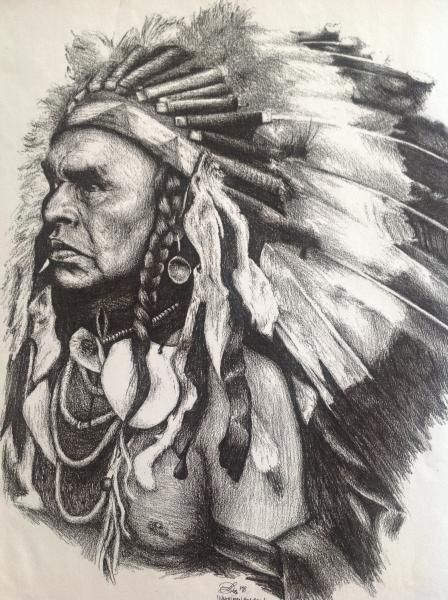 448x600 Native American Pencil Drawings Native American Indian Chief - Native American Art Drawings