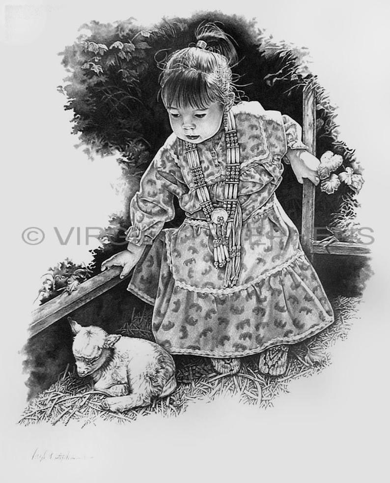 794x983 Native American Art Siarras Playpen Print From Original Etsy - Native American Art Drawings