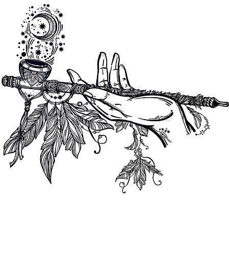449x550 Peace Pipe Offering Native American Art Posters - Native American Art Drawings