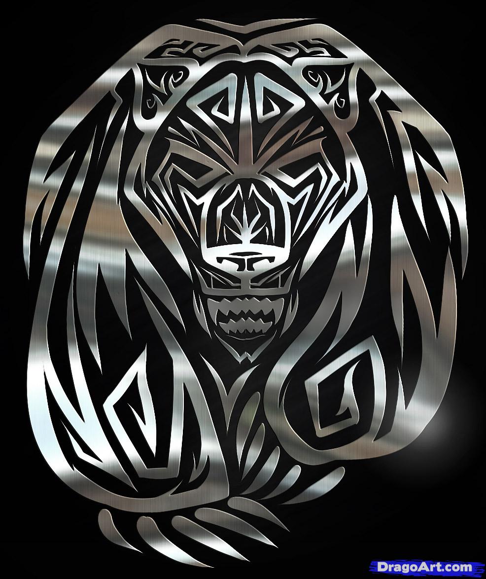 986x1174 how to draw a tribal bear, tribal bear, step - Native American Bear Drawing