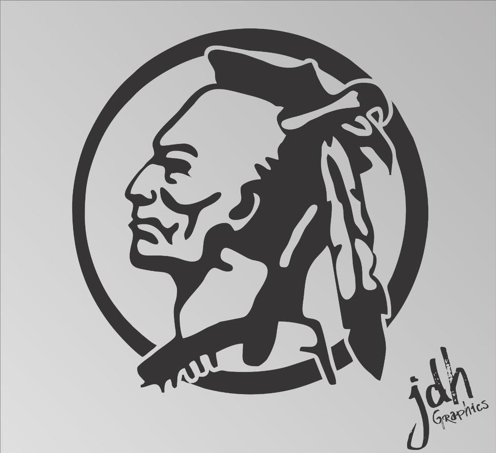 1000x913 native american warrior vinyl decal sticker indian tribal car - Native American Bear Drawing