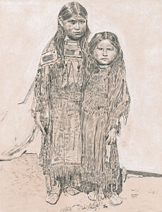 230x300 Native American Girl Drawings - Native American Boy Drawing