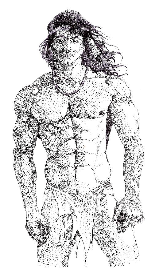 505x900 Native American Hunk Drawing - Native American Boy Drawing