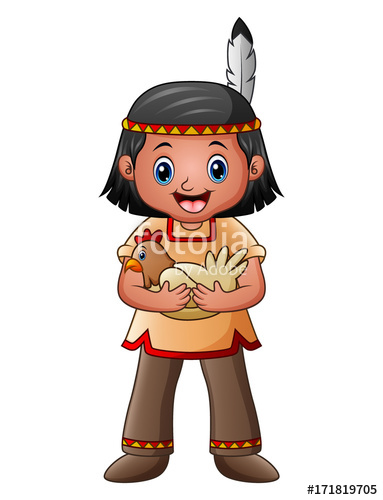 383x500 Native American Indian Boy With Hen Stock Image And Royalty Free - Native American Boy Drawing