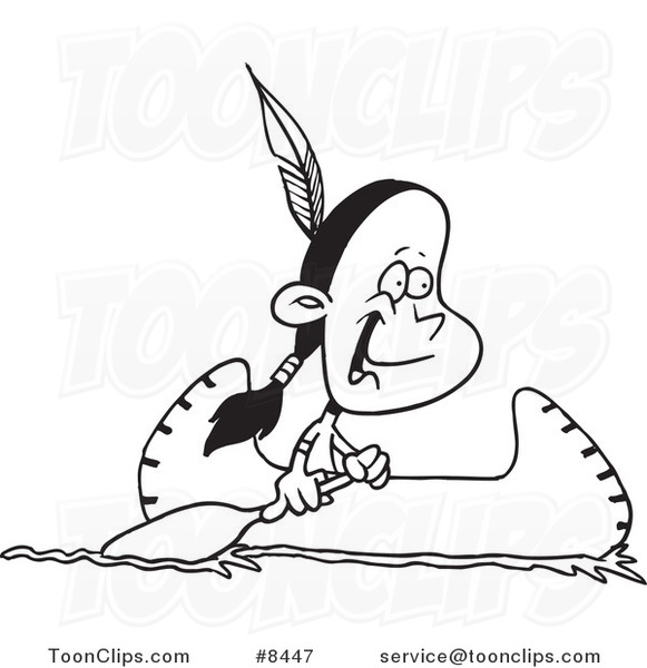 581x600 Cartoon Black And White Line Drawing Of A Native American Boy - Native American Boy Drawing