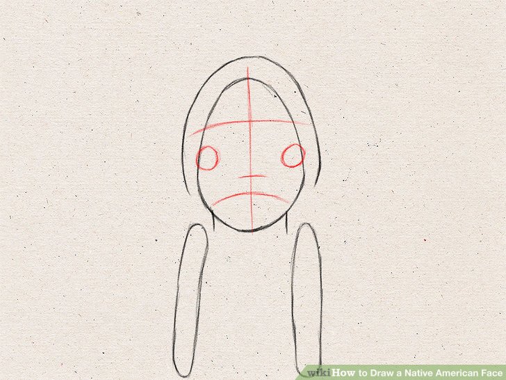 728x546 How To Draw A Native American Face Steps - Native American Cartoon Drawing