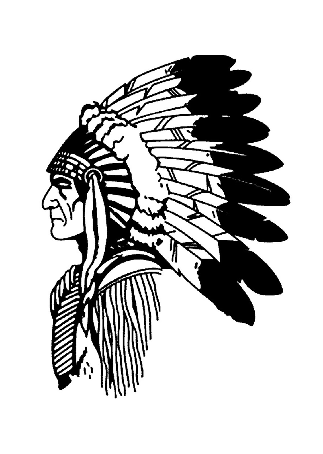 1134x1594 Native American - Native American Chief Drawing