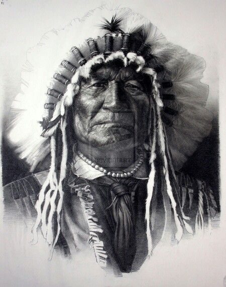 450x573 Native American Chief - Native American Chief Drawing