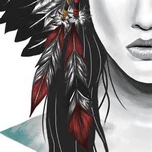 300x300 Sketches Of Native American Girl - Native American Drawing Ideas
