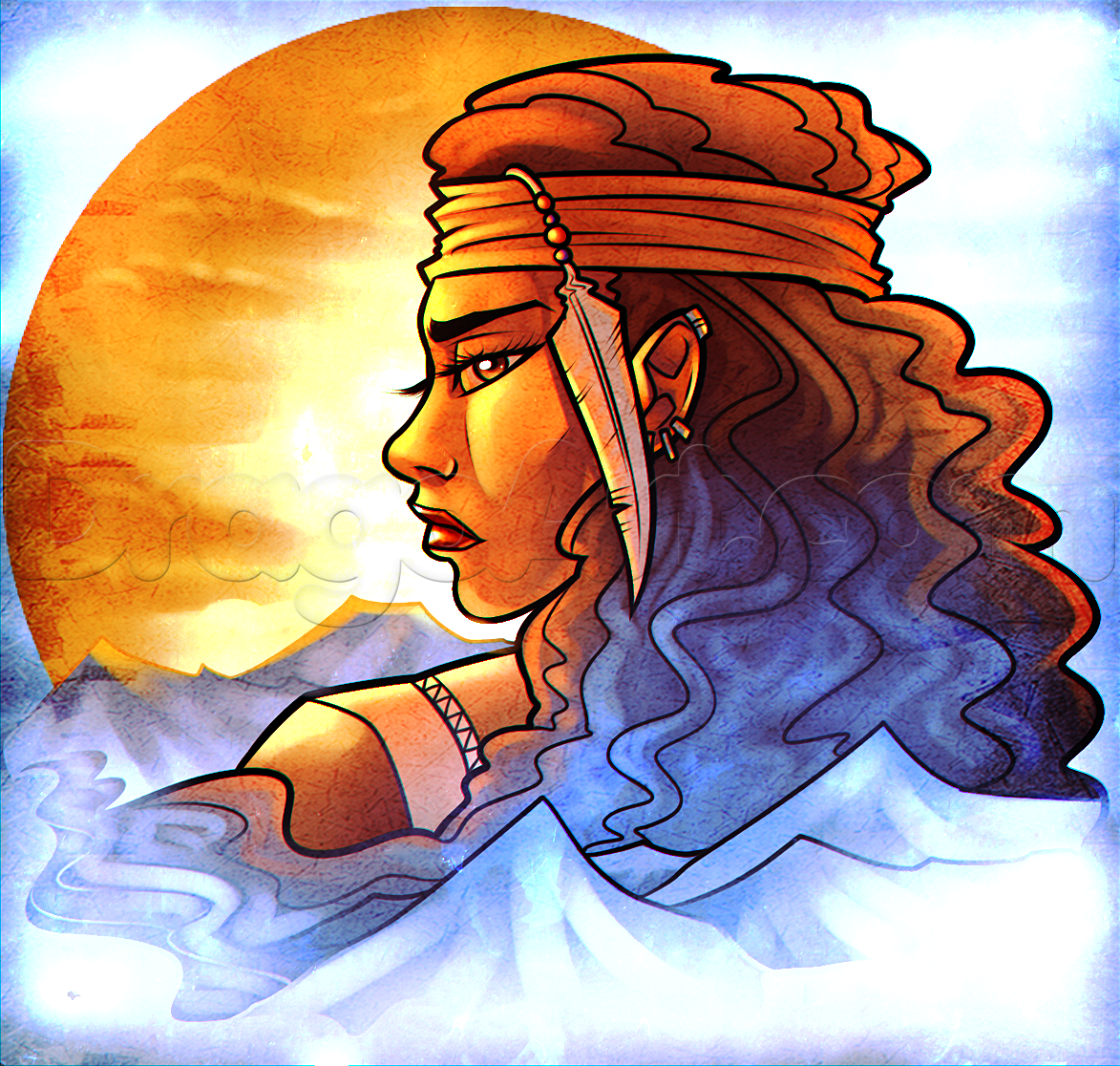 1173x1116 Drawing A Native American Tattoo, Step - Native American Drawings