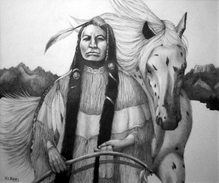 900x751 Crazy Horse Native American Drawing - Native American Drawings