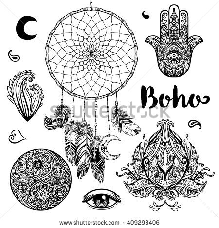 450x470 drawn dreamcatcher native american - Native American Dreamcatcher Drawing