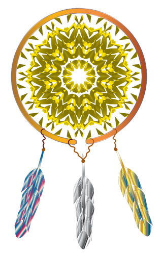 317x500 Native American Dream Catcher Vector Drawing - Native American Dreamcatcher Drawing