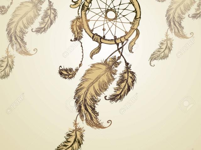 640x480 drawn dreamcatcher native american - Native American Dreamcatcher Drawing