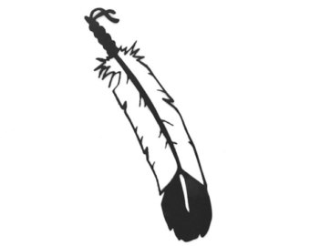 340x270 Indian Feather Clipart - Native American Feather Drawing