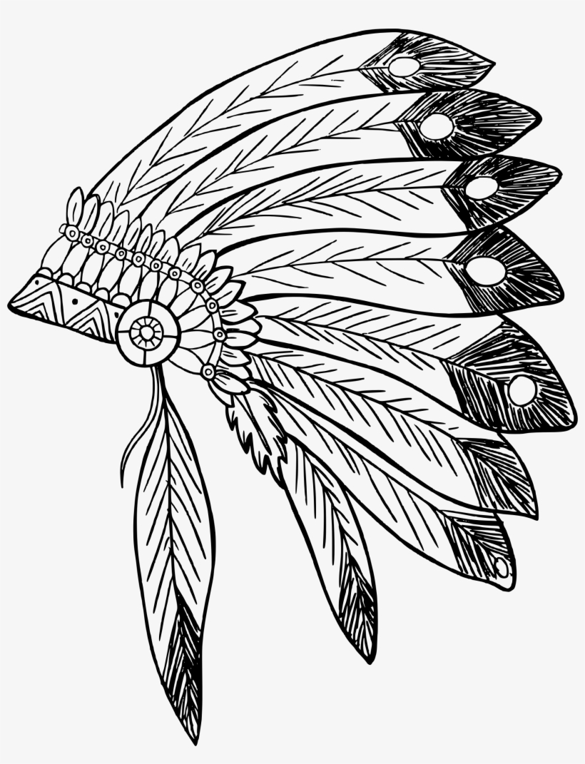 Native American Feather Drawing at PaintingValley.com | Explore ...
