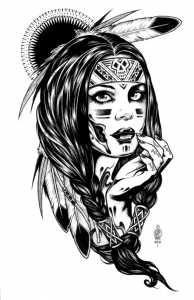 194x300 Native American - Native American Girl Drawing