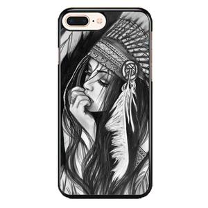 300x300 Native American Girl Drawing Iphone Plus Case Frostedcase - Native American Girl Drawing