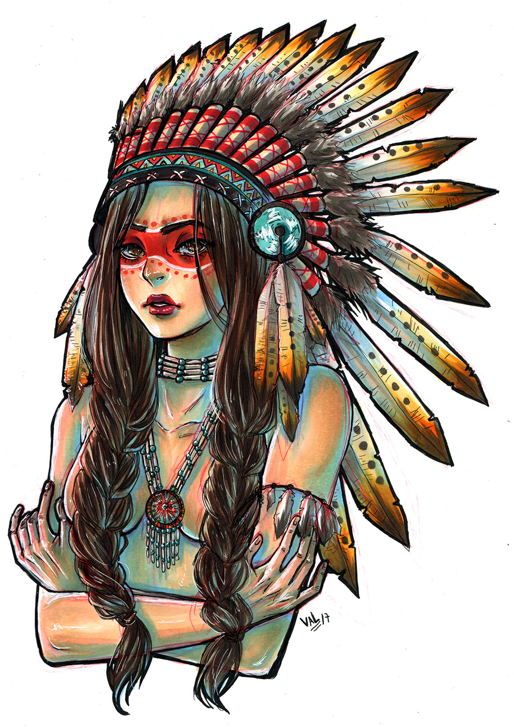 Native American  Girl Drawing  at PaintingValley com 